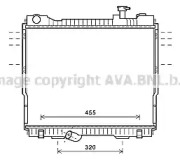 AVA QUALITY COOLING dn2418 -  Радиатор, охлаждение двигателя